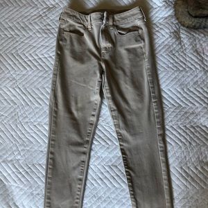 American Eagle High Rise Khaki Jeggings